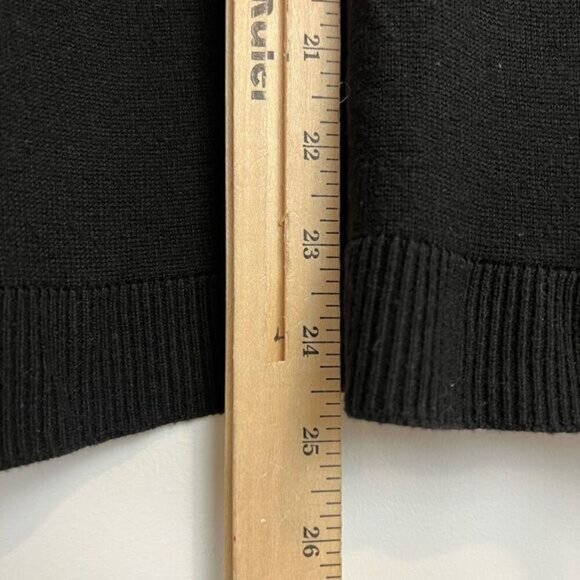 La Fee Marboutee Size 3 Medium Women’s Long Sleeve Black Sweater Sheer Back V - Picture 10 of 16